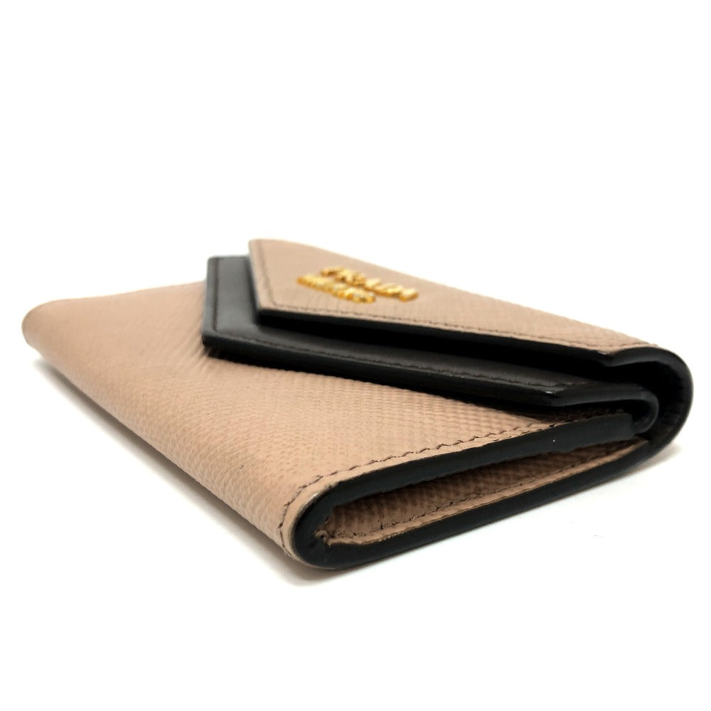PRADA Card Case 1MC065 leather beige logo