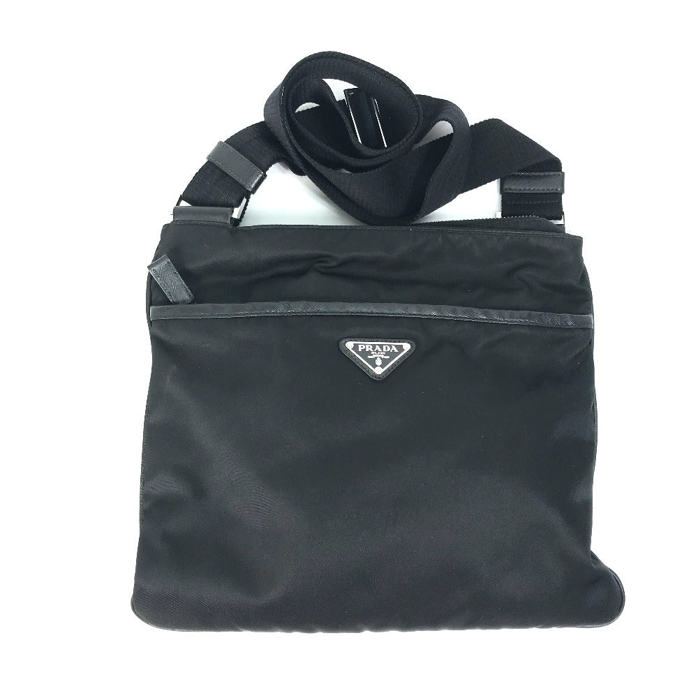 PRADA Shoulder Bag 2VH053 Nylon / leather black Triangle logo