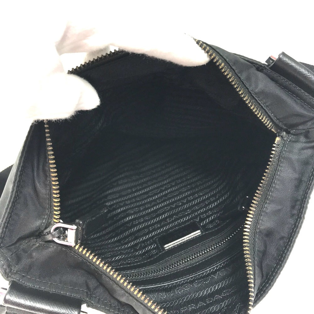 PRADA Shoulder Bag 2VH053 Nylon / leather black Triangle logo