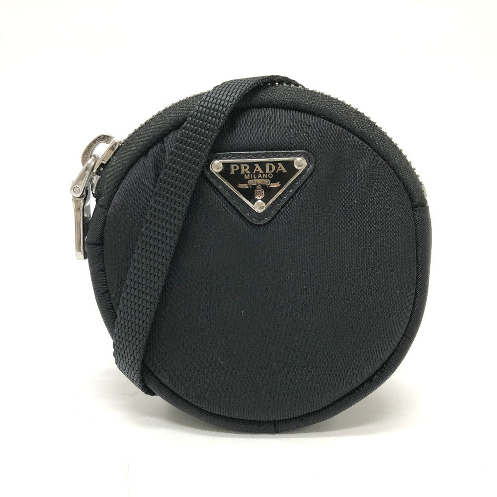 PRADA Shoulder Bag 1TT129 Nylon / leather black Triangle logo Neck pouch unisex(Unisex) Used Authentic