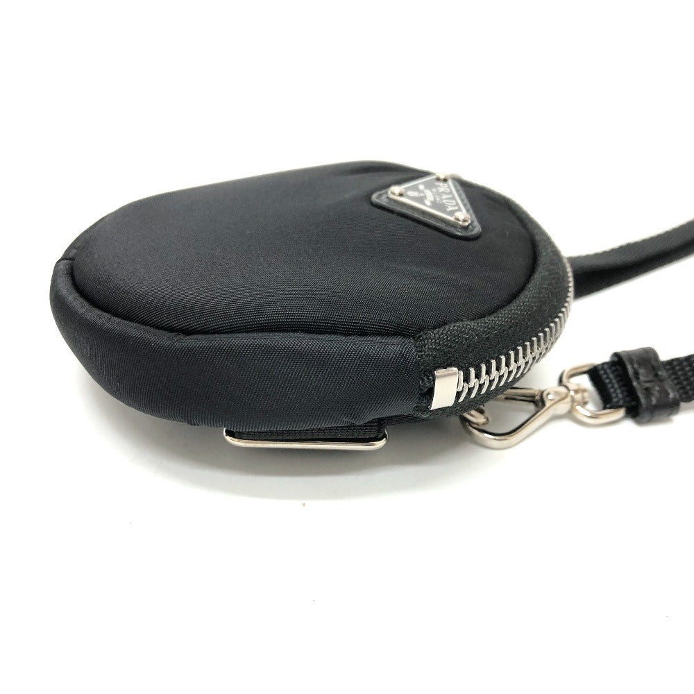 PRADA Shoulder Bag 1TT129 Nylon / leather black Triangle logo Neck pouch unisex(Unisex) Used Authentic