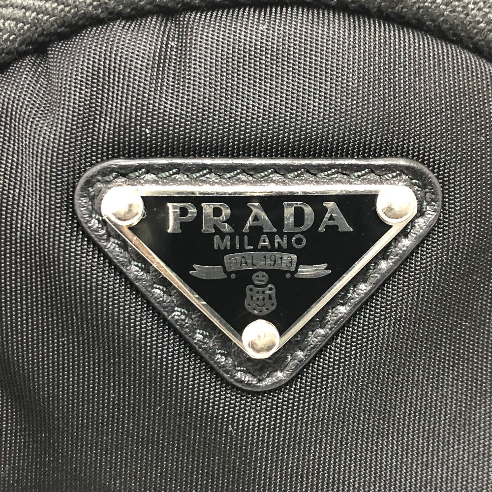 PRADA Shoulder Bag 1TT129 Nylon / leather black Triangle logo Neck pouch unisex(Unisex) Used Authentic