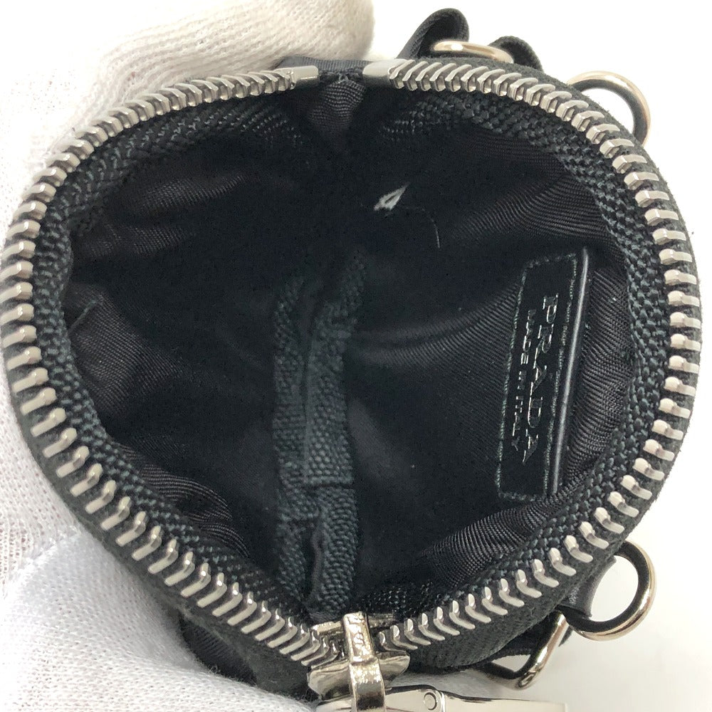 PRADA Shoulder Bag 1TT129 Nylon / leather black Triangle logo Neck pouch unisex(Unisex) Used Authentic