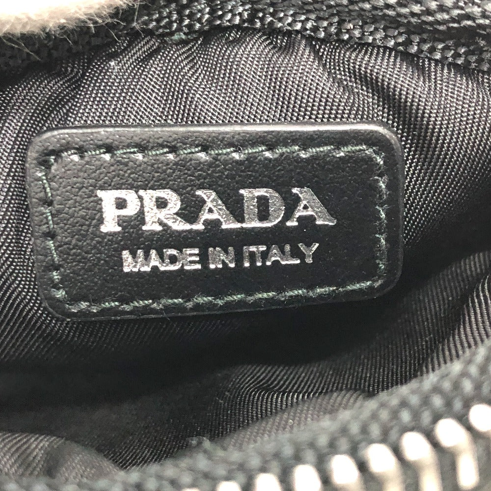 PRADA Shoulder Bag 1TT129 Nylon / leather black Triangle logo Neck pouch unisex(Unisex) Used Authentic