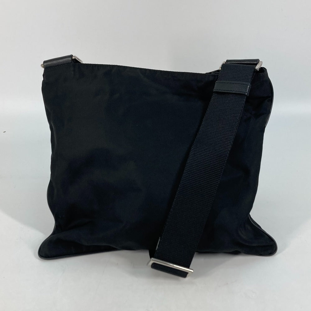PRADA Shoulder Bag Nylon black Crossbody pochette bag Triangle logo plate