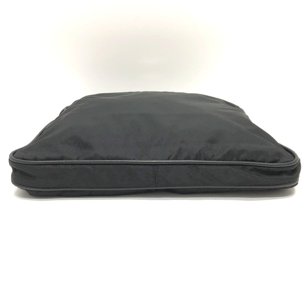 PRADA Shoulder Bag Nylon black Triangle With logo unisex(Unisex) Used Authentic
