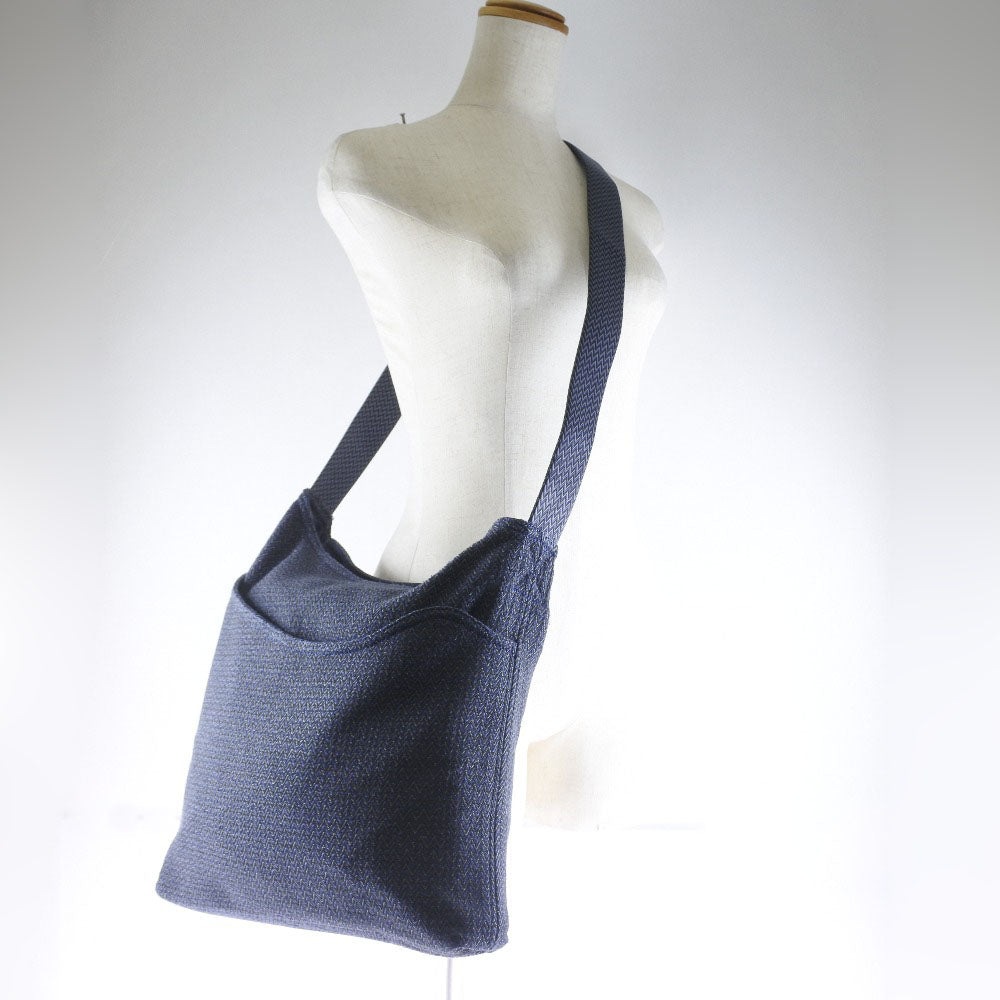 HERMES Shoulder Bag canvas Blue Sac Depansage unisex(Unisex) Used Authentic