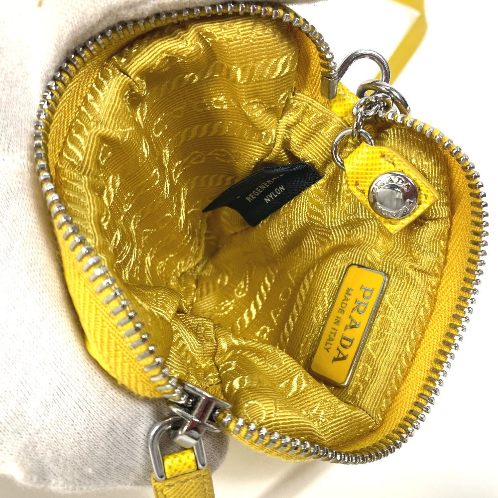 PRADA Pouch 2TT140 Nylon yellow triangular plate Re Nylon Triangle