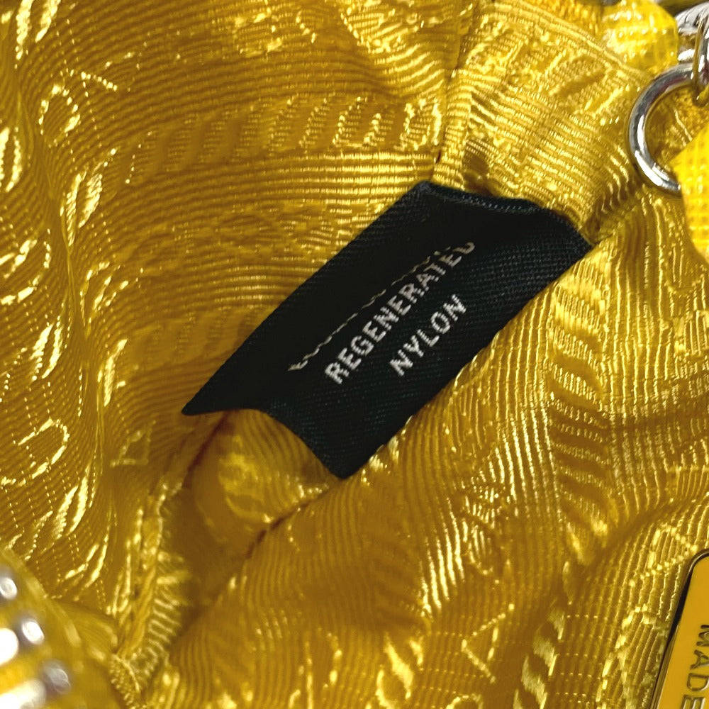 PRADA Pouch 2TT140 Nylon yellow triangular plate Re Nylon Triangle