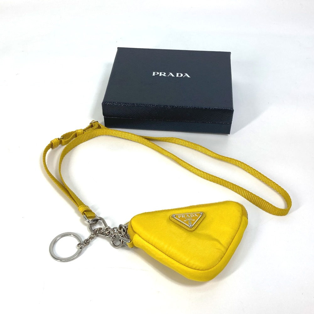 PRADA Pouch 2TT140 Nylon yellow triangular plate Re Nylon Triangle