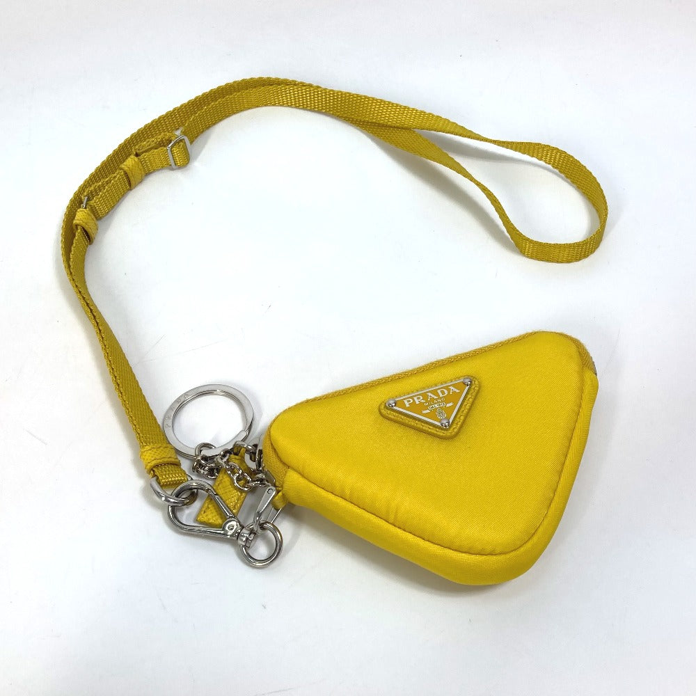 PRADA Pouch 2TT140 Nylon yellow triangular plate Re Nylon Triangle
