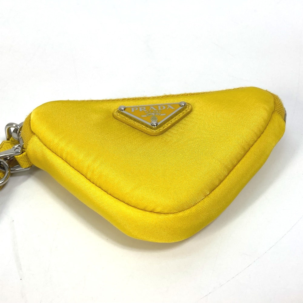 PRADA Pouch 2TT140 Nylon yellow triangular plate Re Nylon Triangle
