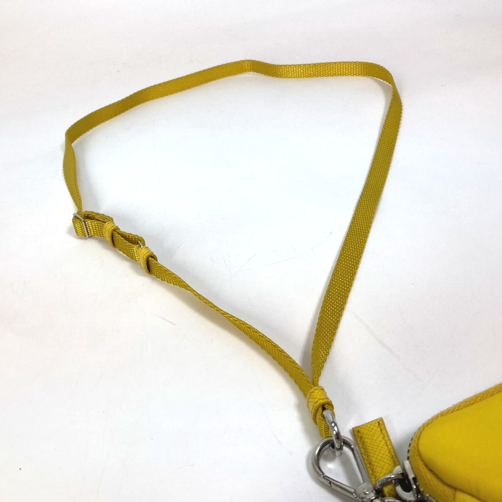 PRADA Pouch 2TT140 Nylon yellow triangular plate Re Nylon Triangle
