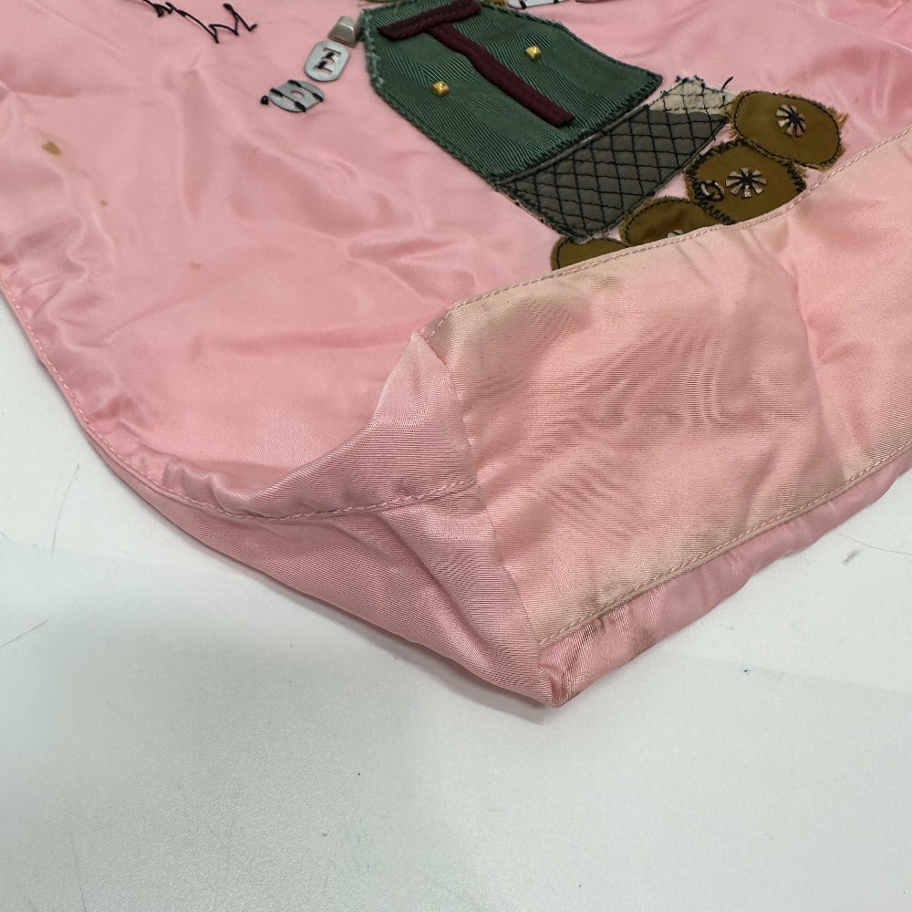 PRADA Tote Bag BR2897 Nylon pink robot