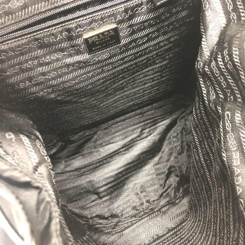 PRADA Backpack V130 Nylon black Double pocket