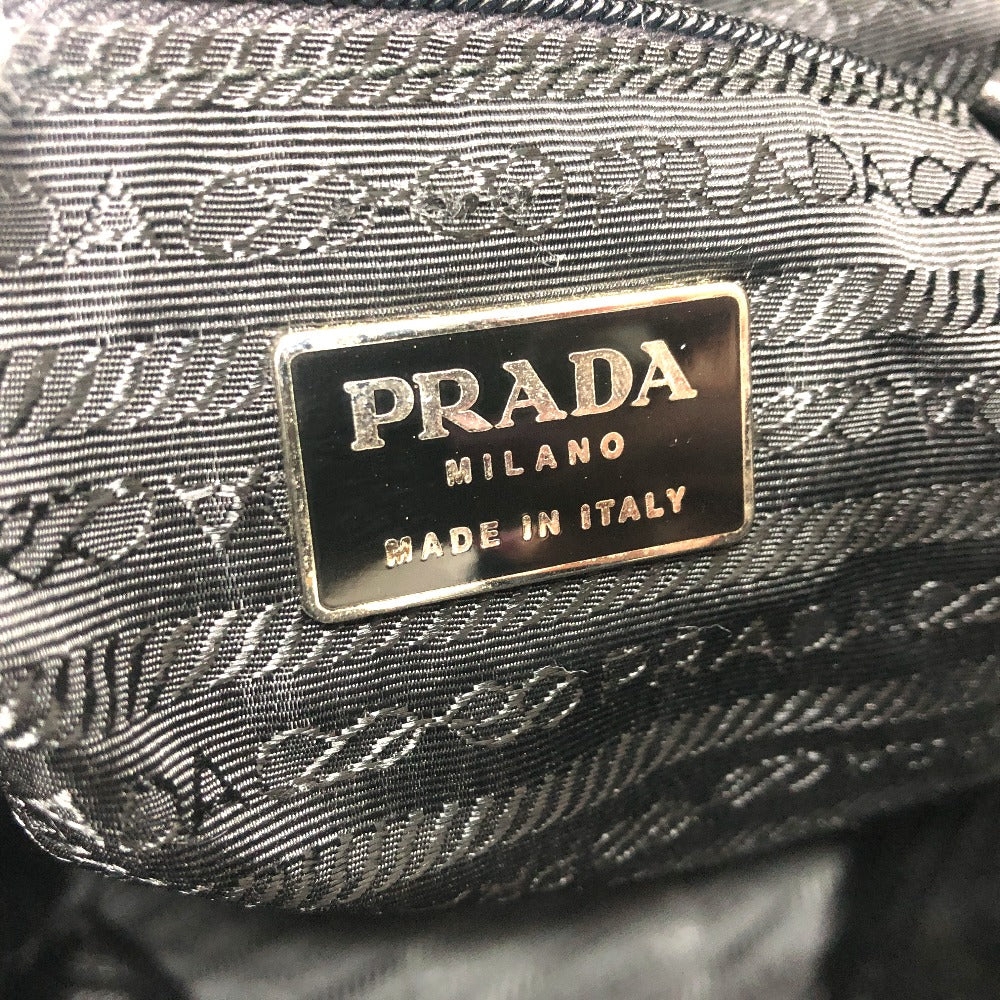 PRADA Backpack V130 Nylon black Double pocket