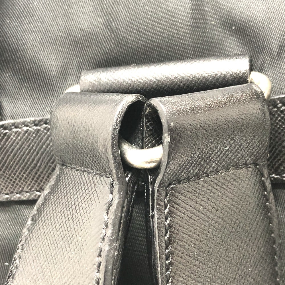 PRADA Backpack V130 Nylon black Double pocket