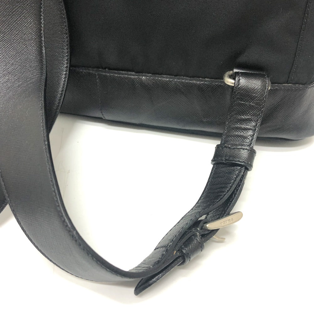 PRADA Backpack V130 Nylon black Double pocket