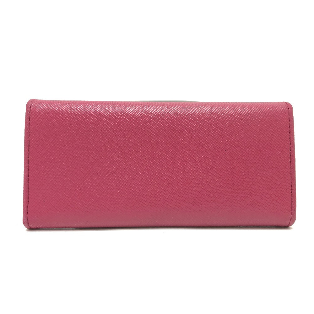 PRADA Key case Key holder 1M0223 Safiano leather pink logo Women Used Authentic