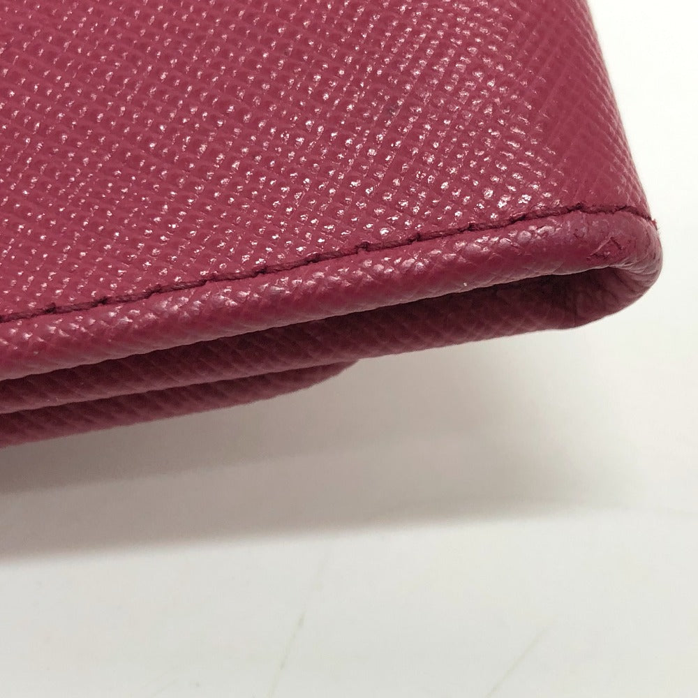 PRADA Key case Key holder 1M0223 Safiano leather pink logo Women Used Authentic