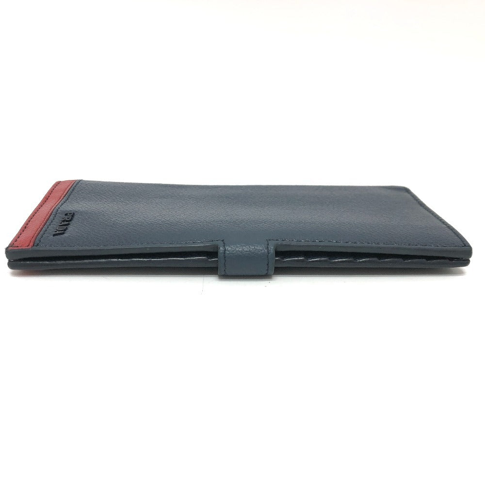 PRADA Long Wallet Purse 2MV015 leather blue Long wallet Vitero Micrograss