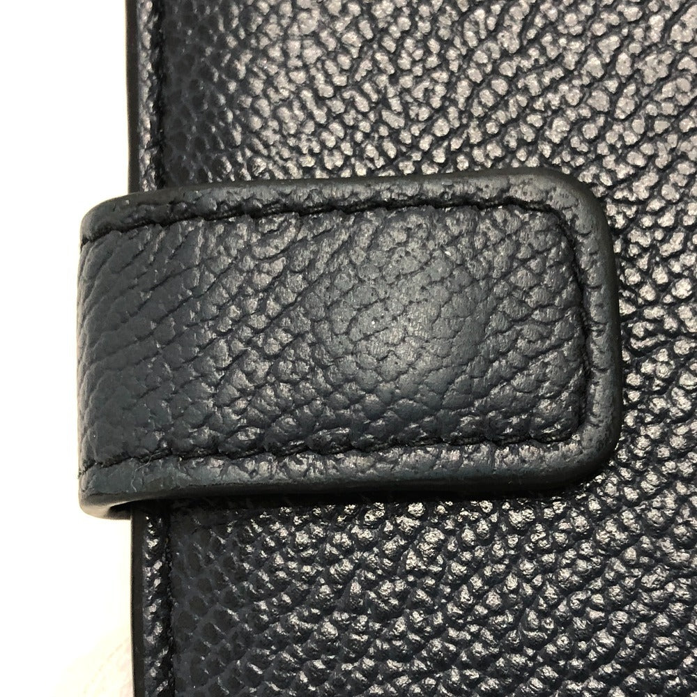 PRADA Long Wallet Purse 2MV015 leather blue Long wallet Vitero Micrograss