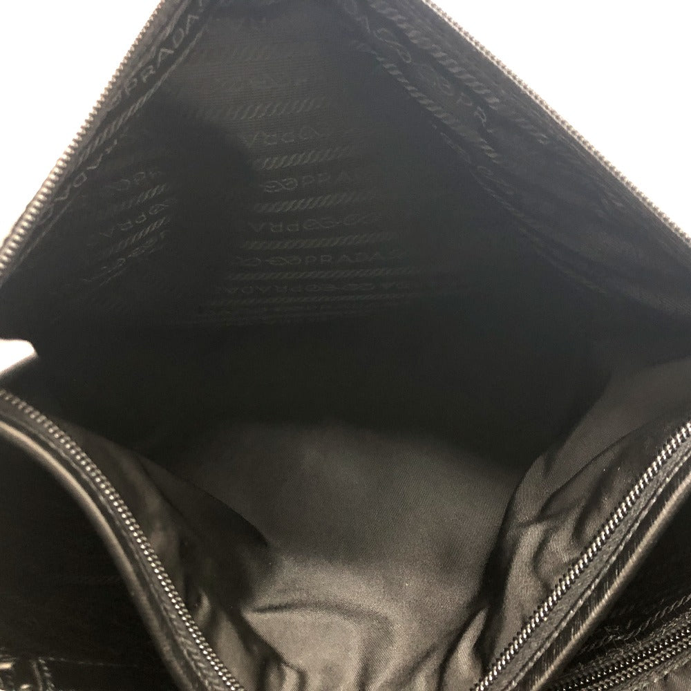 PRADA Shoulder Bag V166 Nylon / leather black
