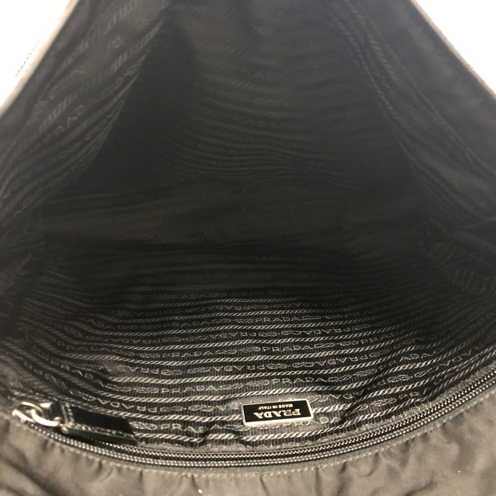 PRADA Shoulder Bag V166 Nylon / leather black