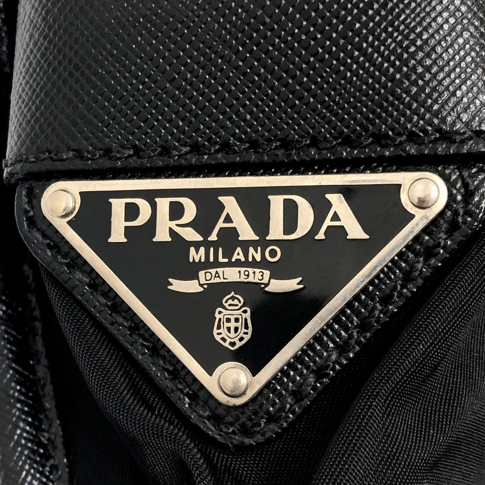 PRADA Shoulder Bag V166 Nylon / leather black