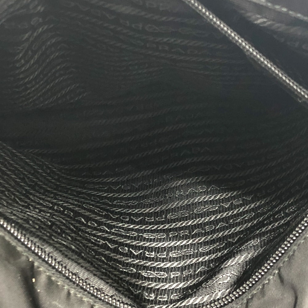 PRADA Shoulder Bag V166 Nylon / leather black