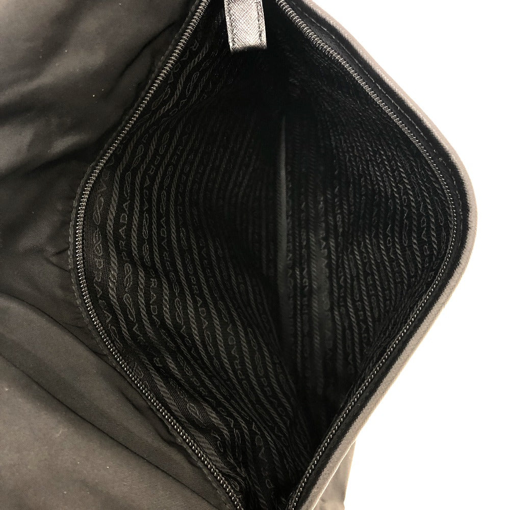PRADA Shoulder Bag V166 Nylon / leather black