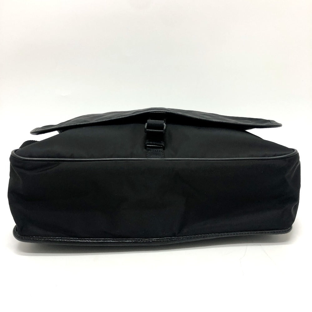 PRADA Shoulder Bag V166 Nylon / leather black