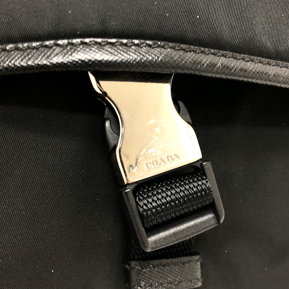 PRADA Shoulder Bag V166 Nylon / leather black