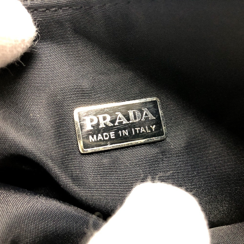 PRADA Handbag MV515 Nylon black Triangular plate