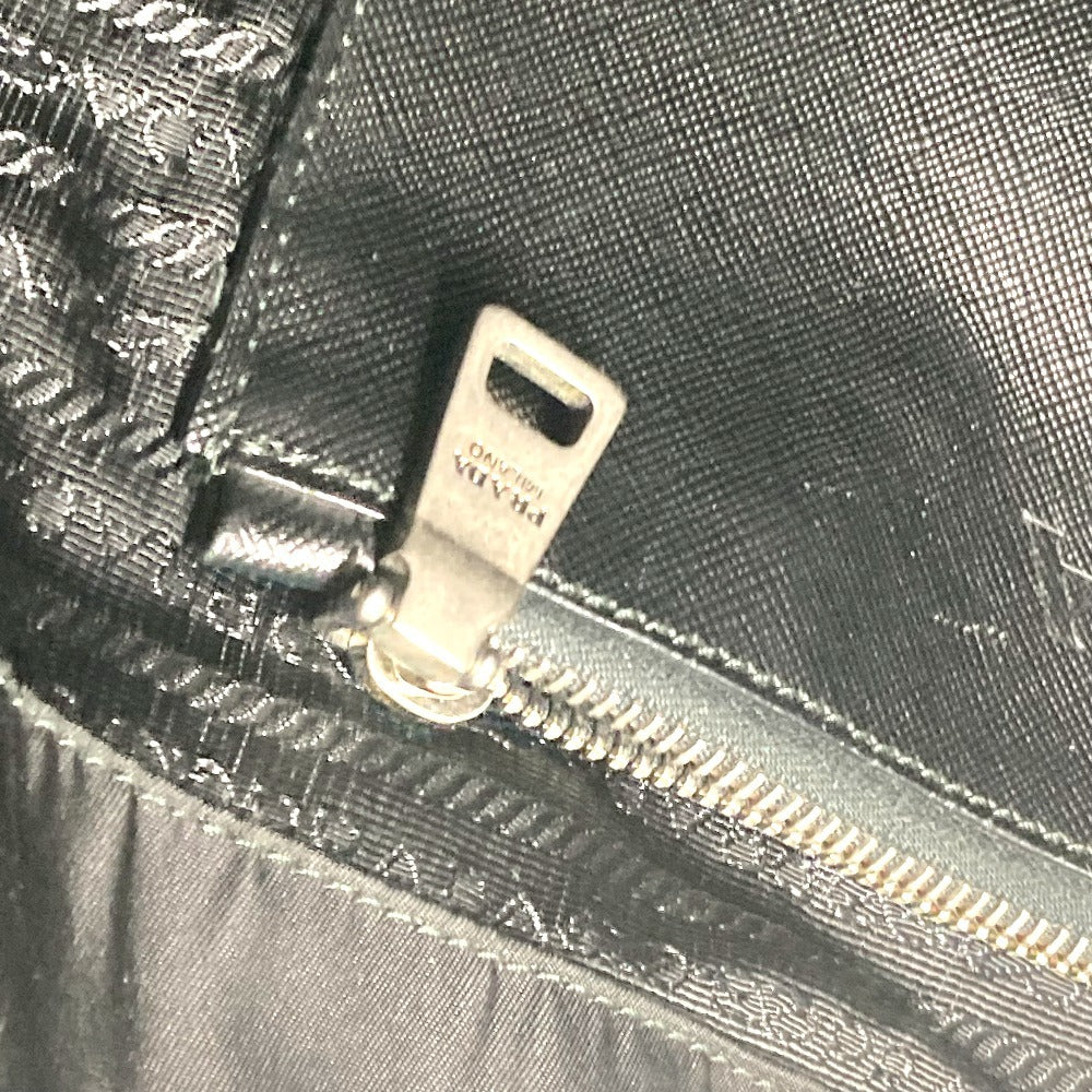 PRADA Tote Bag Nylon / leather black Skull logo
