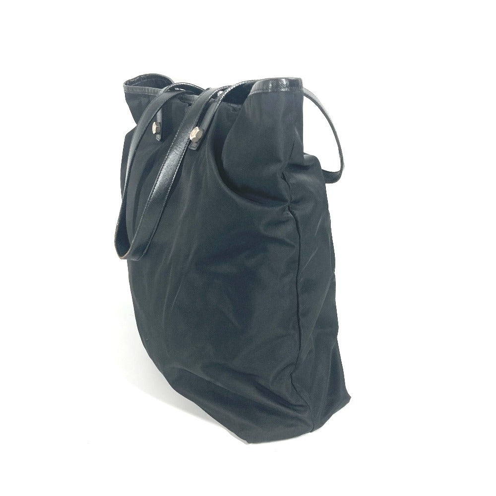 PRADA Tote Bag Nylon / leather black Skull logo