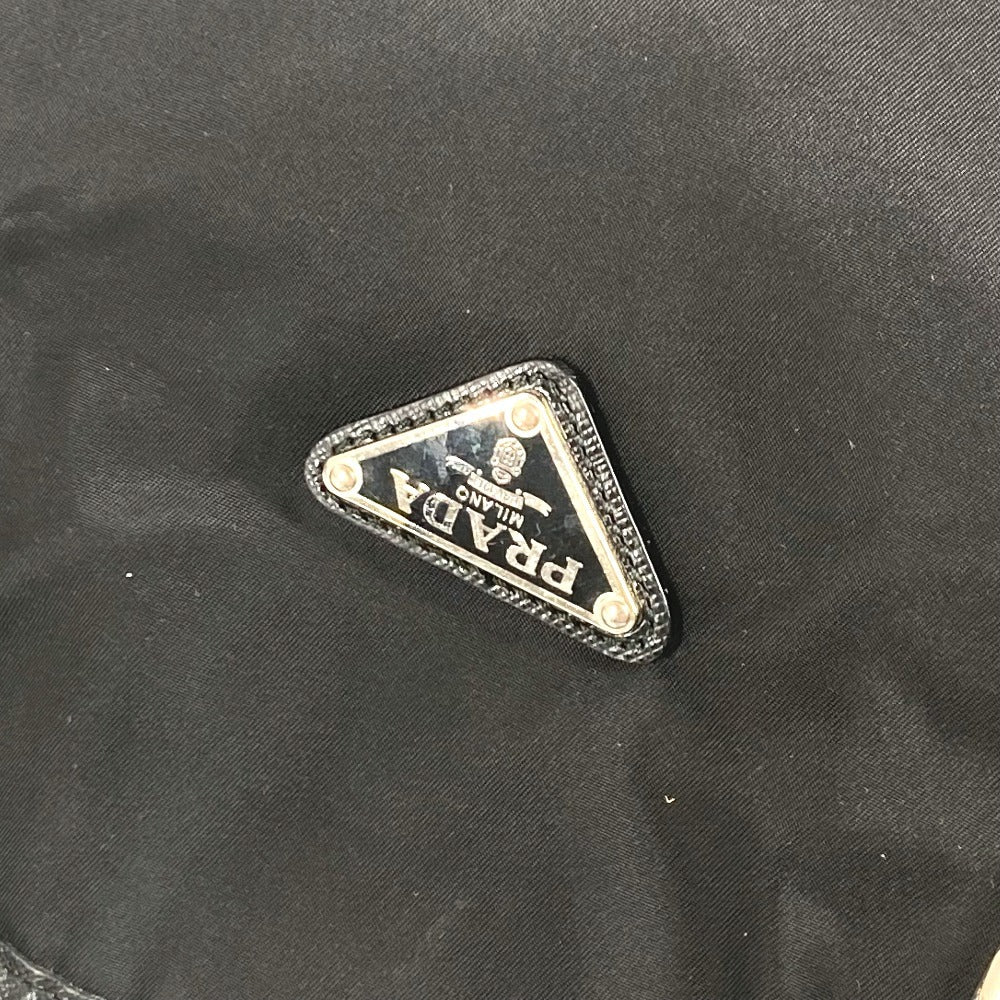 PRADA Tote Bag Nylon / leather black Skull logo