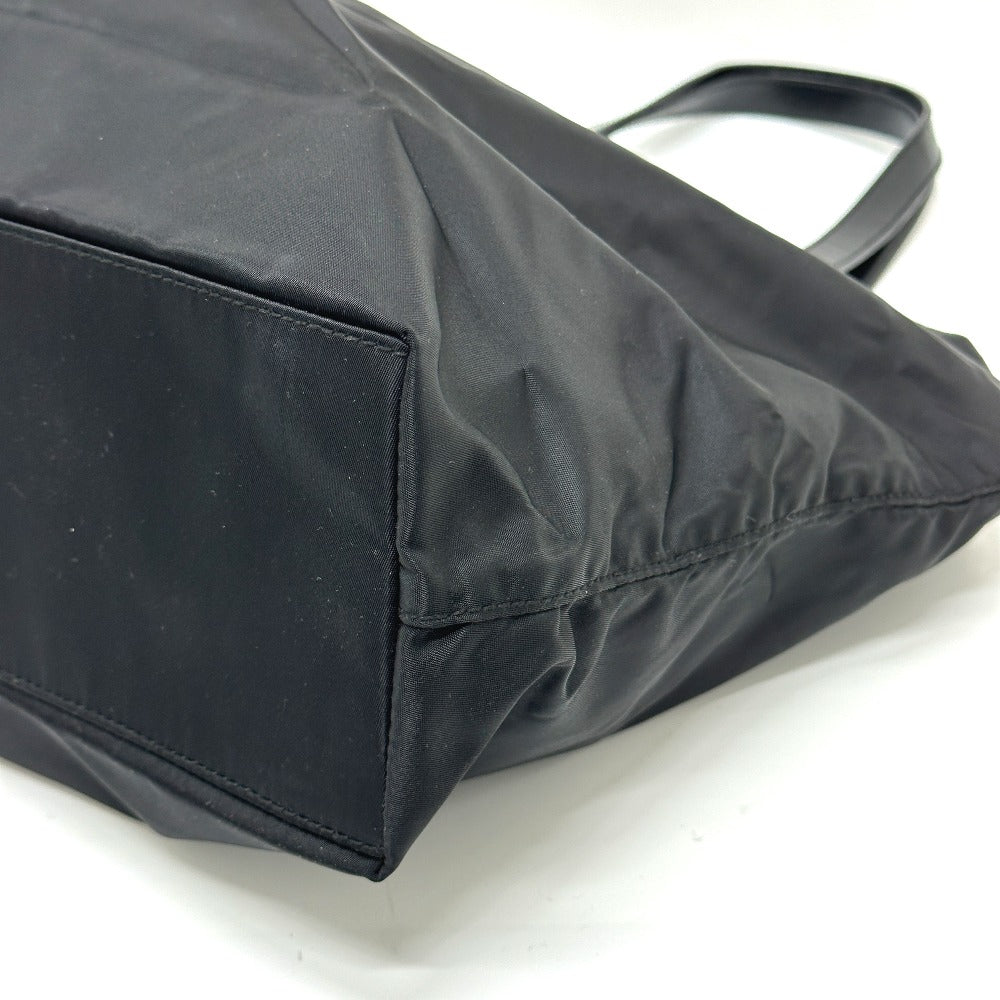 PRADA Tote Bag Nylon black Triangular plate