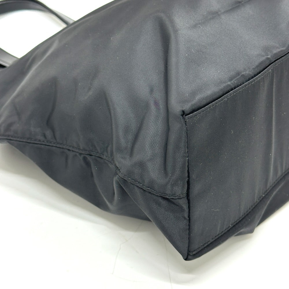 PRADA Tote Bag Nylon black Triangular plate