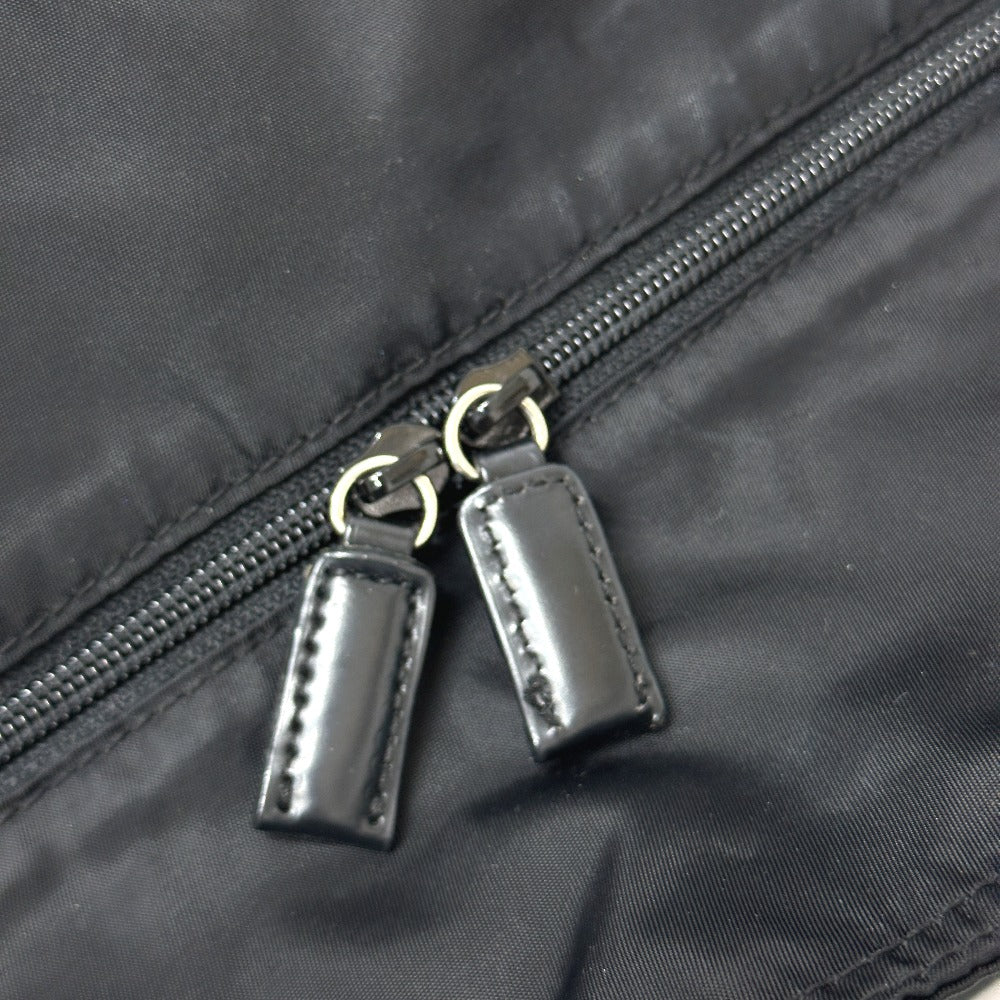 PRADA Tote Bag Nylon black Triangular plate