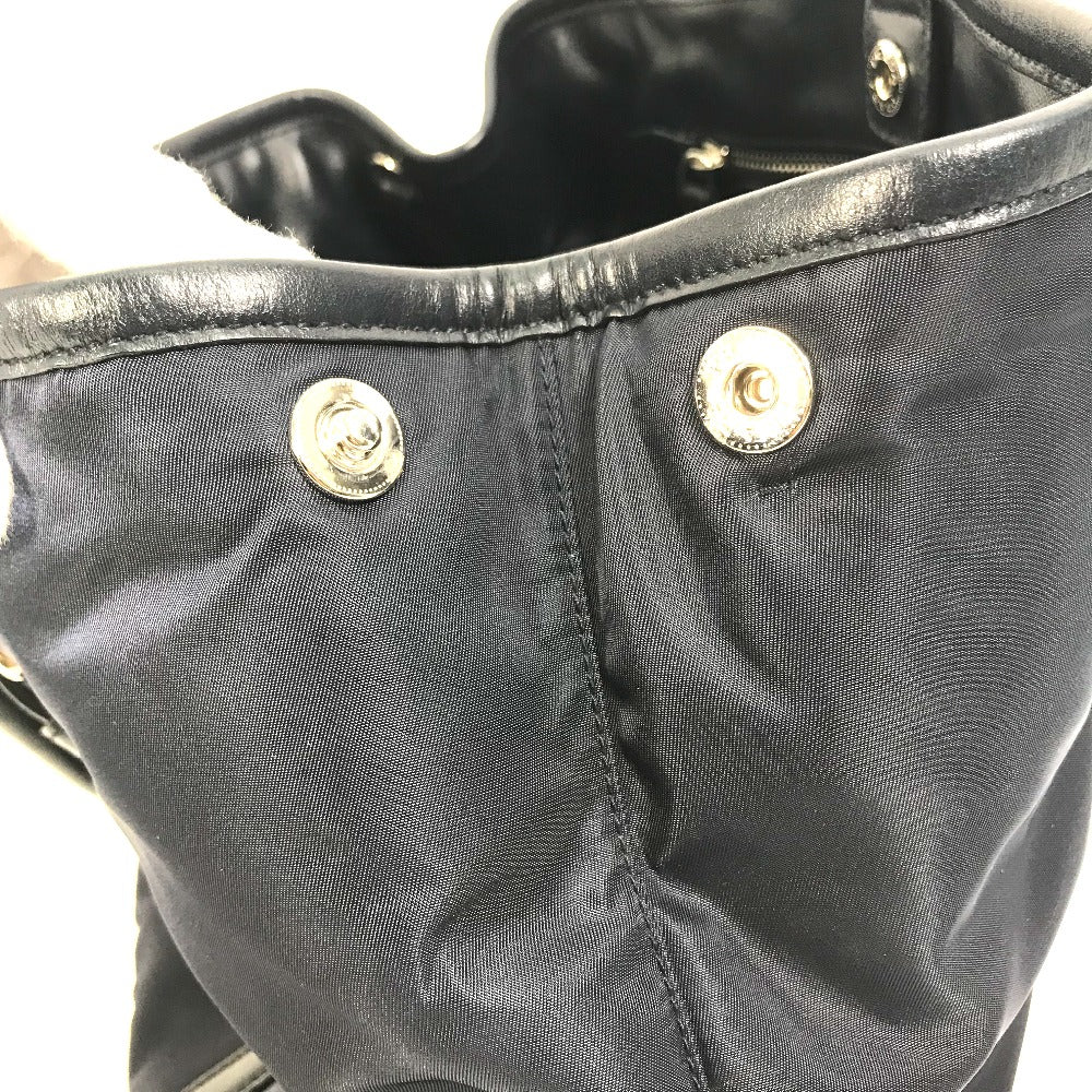PRADA Handbag BN1841 Nylon / leather Navy logo Women Used Authentic