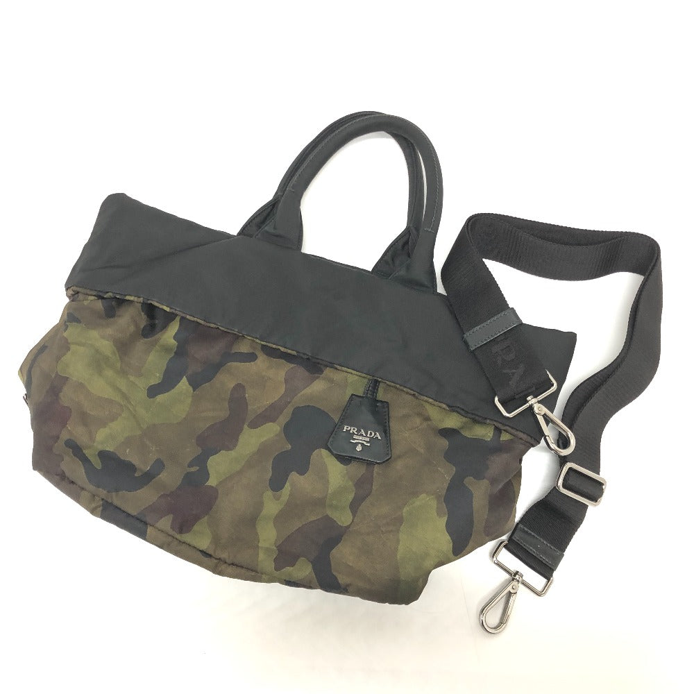 PRADA Handbag B1959V Nylon green camouflage