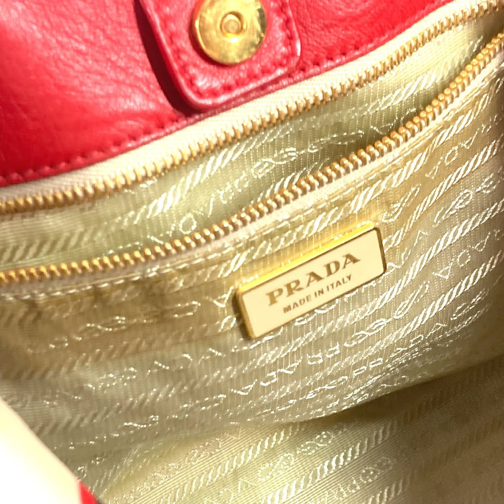 PRADA Tote Bag Leather / nylon white Heart logo