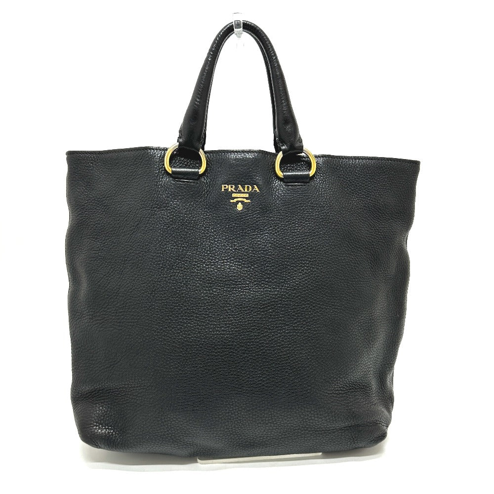 PRADA Tote Bag BN2522 leather black logo