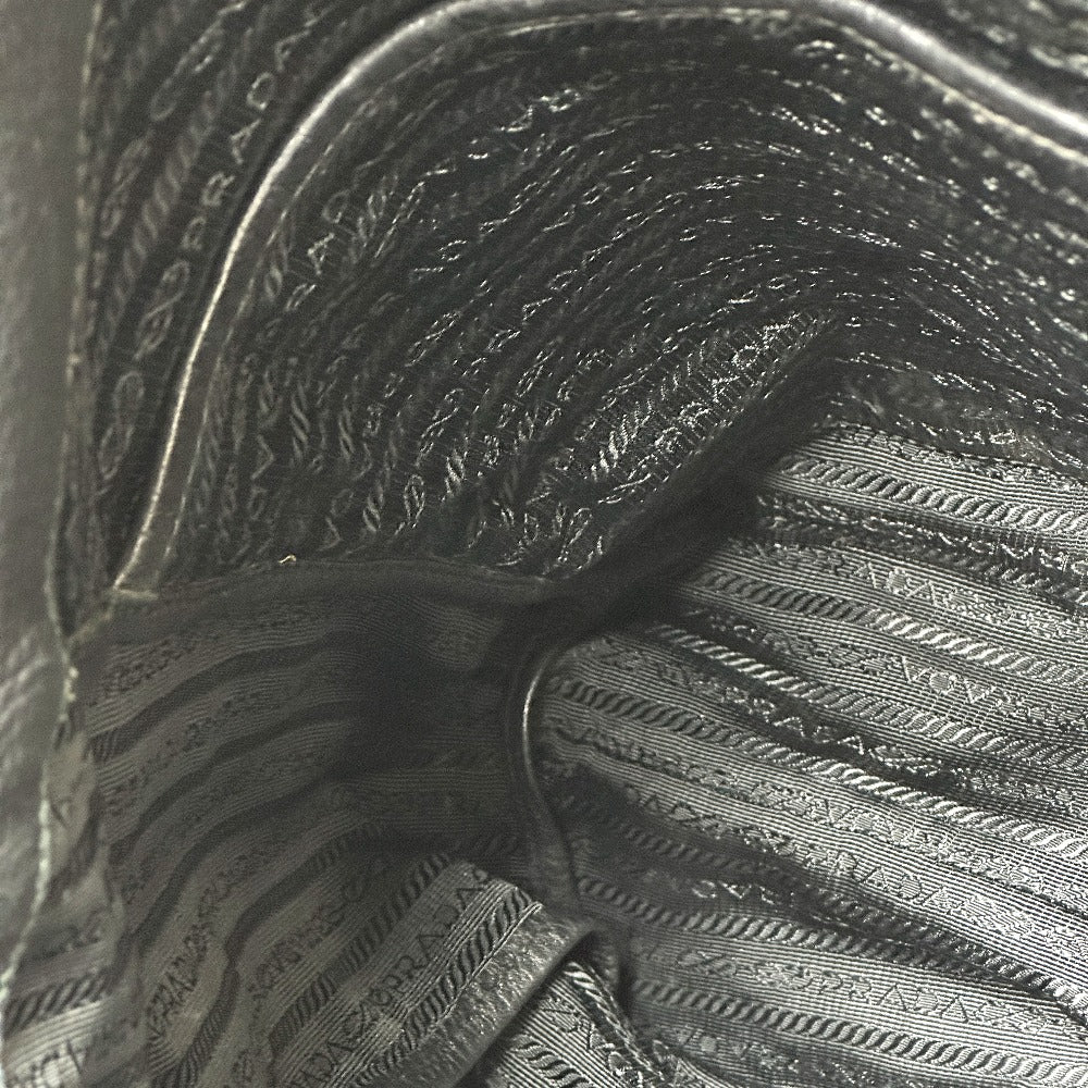 PRADA Tote Bag BN2522 leather black logo