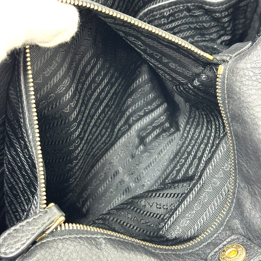 PRADA Tote Bag BN2522 leather black logo