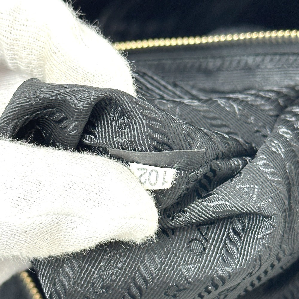 PRADA Tote Bag BN2522 leather black logo