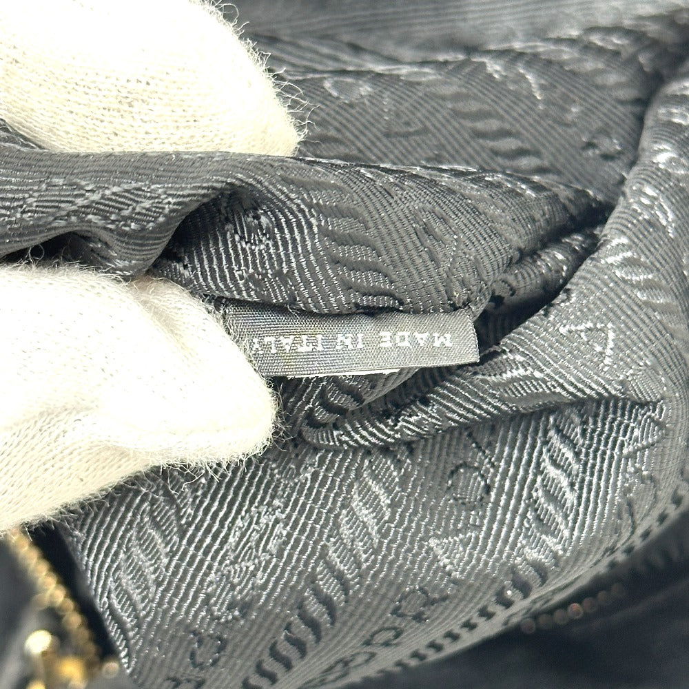 PRADA Tote Bag BN2522 leather black logo