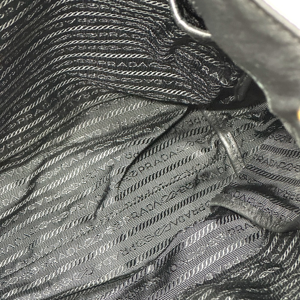 PRADA Tote Bag BN2522 leather black logo