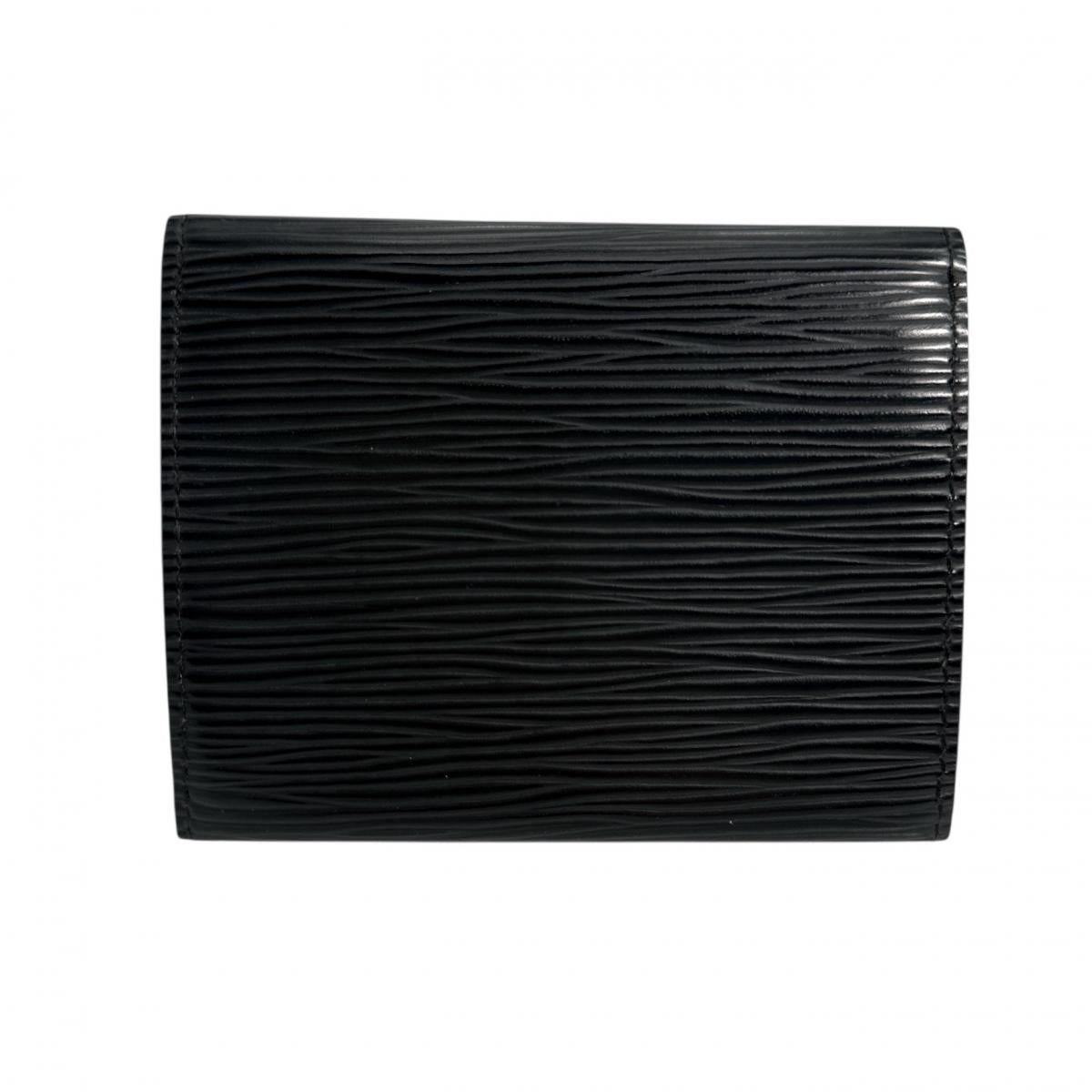 LOUIS VUITTON Card Case M56582 Epi Leather black Epi Anvelop Cult de Visit